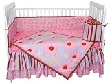 Tadpoles Field of Flowers 4 Piece Crib Set in Pink and Periwinkle