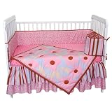 Field of Flowers Periwinkle and Brown 4-Piece Crib... by Sleeping Partners