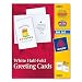 Avery Half-Fold Greeting Cards for Inkjet Printers, 5.5 inches x 8.5 inches, White, Matte, Pack of 20 (03265)