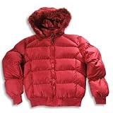 IMAGE OF Tallino - Ladies Horizontal Quilt Winter Jacket, Red (Size L)