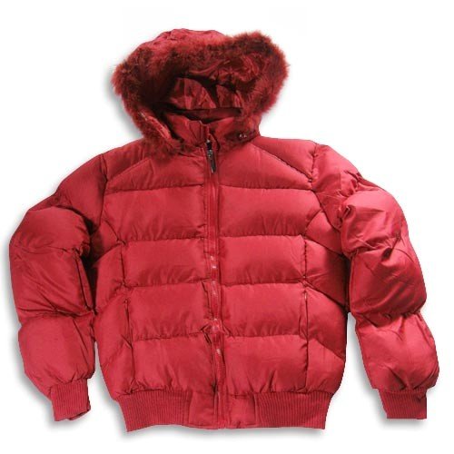 Tallino - Ladies Horizontal Quilt Winter Jacket, Red (Size L)