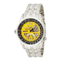Orient Men's CFT00007Y Power Reserve Semi-Skeleton Yellow Automatic Watch