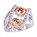 Psiroy Women's 925 Sterling Silver 3.2cttw Morganite Filled Ring