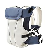 Happy Cherry ベビーキャリア 子供を抱っこするサポーター 多機能 通気性 ショルダーベビーリング 赤ちゃん 抱っこひも おんぶ紐 綿(ブルー)