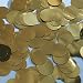 Round Flat Sequin 20mm Top Hole Very Deep Gold Metallic. Couture Paillettes. Made in USA
