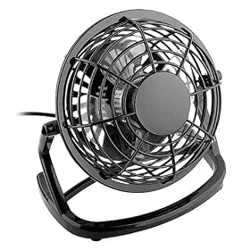 Black USB Retro Desk Fan for PC , Laptop , Netbook, Apple Macbook , iMac