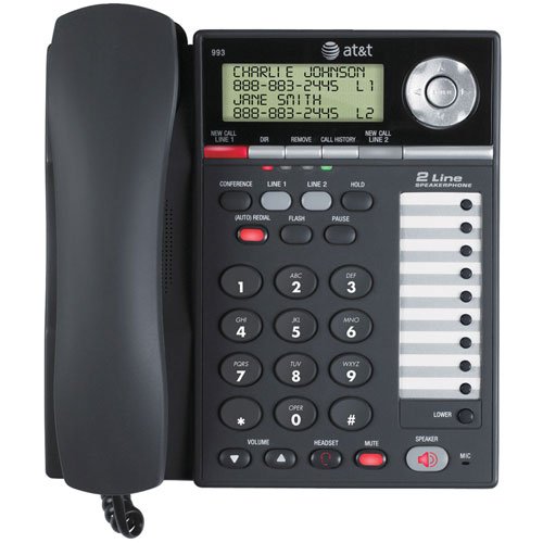 AT&T 993 2-line Corded Speakerphone with Caller ID - ATT993