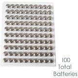 Buy 100 x AG13 LR44 A76 Alkaline button cell battery