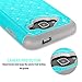 TILL Galaxy J3/Sky/Sol Case,Amp Prime Case,Express Prime Case, Studded Rhinestone Crystal Bling Shock Absorbing Hybrid Defender Rugged Slim Case Cover for Samsung Galaxy J3 J320 [Turquoise]