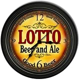 Lotto 's Beer and Ale Black Cascading Pub Style Wall Clock