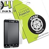 Spare Products (4 Pack) of LG Revolution Screen Protectors (CLEAR)