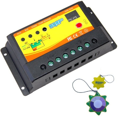 HQRP Solar Charger Controller 12V 10A 12/24V Auto Charging for Solar Power System with Street Lighting Control plus HQRP UV Tester HQRP Solar Charger Controller 12V 10A 12/24V Auto Charging for Solar Power System with Street Lighting Control plus HQRP UV Tester
