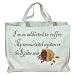I'm so addicted to coffee, My nervous twitch registers on the Richter scale Totebag (Cotton Tote / Bag)