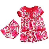 Careter's Floral Red and Pink Dress Set (12 Months)
