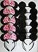 Mickey Mouse Ears Solid Black&Bow Minnie Headband for Boys&Girls Birthday Party