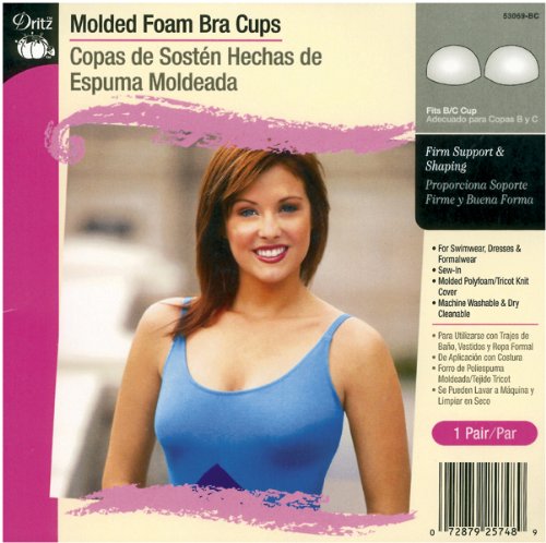 Dritz(R) Molded Foam Bra Cups - Fits B/C Cup