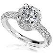 One of a Kind 1 7/8ct TW Certified Round Diamond Engagement Ring in 14k Gold