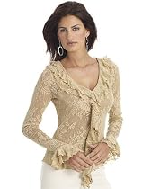 Newport News Sheer ruffled blouse