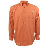 Antigua Miami Hurricanes Orange Matrix Long Sleeve Dress Shirt