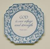 God Is Our Refuge and strength Inspirational Ceramic Wall Plaque