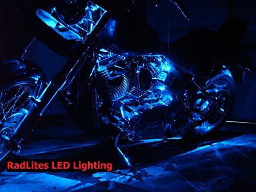 Blue LED Light Kit Motorcycle 126 LED's 12pc, Street, Sport, UTV, Golf Cart, with Remote and EFX!