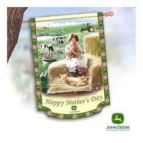 John Deere Happy Mother's Day Decorative Flag by The Hamilton Collection