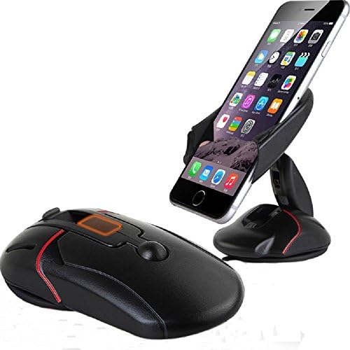 IBESTOR Mouse Car Mount Holder,One Touch Mouse Style Windshield Dashboard Car Phone Mount Cradle Stand / Bracket Great for iPhone,Samsung,Blackberry and More Smartphone,GPS,PAD (Black)