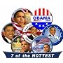 SET OF 7 BARACK OBAMA PRESIDENTIAL BUTTON PINS 2-1/4"