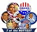 SET OF 7 BARACK OBAMA PRESIDENTIAL BUTTON PINS 2-1/4"