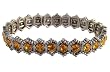 Bracelet - B256 - Swarovski (tm) Crystal Stones - Lace Style - Stretch ~ Topaz