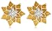 10k Yellow Gold Diamond Flower Earring (1/10 cttw, I-J Color, I3 Clarity)