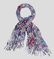 Indigo Collection Ditsy Floral Print Lightweight Scarf Indigo Collection Ditsy Floral Print Lightweight Scarf