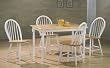 White Napoleon 5 Piece Dining Set By Coaster Furniture