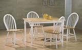 White Napoleon 5 Piece Dining Set By Coaster Furniture