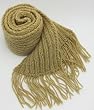 Handmade Lightweight Acrylic Scarf - Classic Knit Collection - Roasted Honey (100% knitted by hand)(Clever Gift Idea for Men)