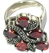Valentines Day Gift Sterling Silver Red-Onyx Ring US Size 9 (rng287)