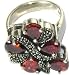 Valentines Day Gift Sterling Silver Red-Onyx Ring US Size 9 (rng287)