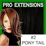 #2 Dark Brown Pro Extensions Kanekalon clip in on ponytail, long lasting life like synthetic fiber looks and feels like real human hair