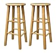 Winsome Wood 29-Inch Square Leg Barstool with Natural Finish, Set of 2
