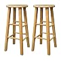 Winsome Wood 29-Inch Square Leg Barstool with Natural Finish, Set of 2