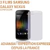 3 Films Protection Ecran SAMSUMG GALAXY NEXUS i9250