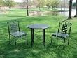 MANDALAY 3 PIECE IRON BISTRO SET - TABLE and 2 CHAIRS - PATIO FURNITURE