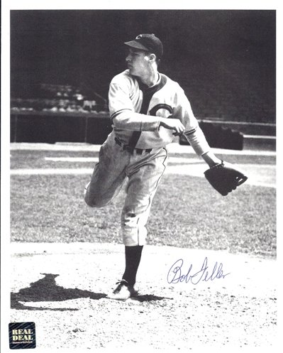 Bob Feller Autographed Cleveland Indians 8x10 Photo