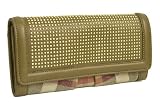 Burberry - Burberry Molly Tan Leather Studded Envelope Wallet 3207078