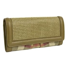 Burberry Molly Tan Leather Studded Envelope Wallet 3207078