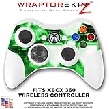 Radioactive Green Skin by WraptorSkinz TM fits XBOX 360 Wireless Controller (CONTROLLER NOT INCLUDED
