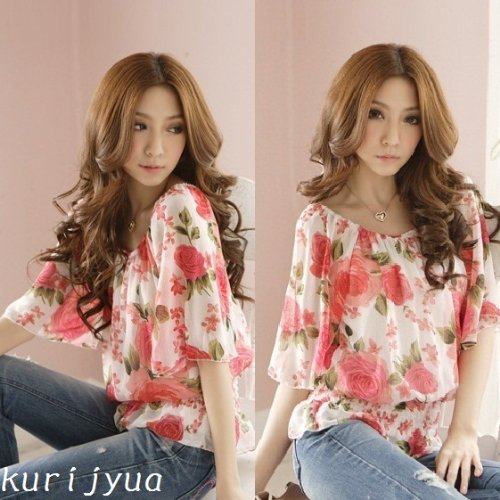 シフォンぺプラム☆チュニックブラウス　[ノーブランド]