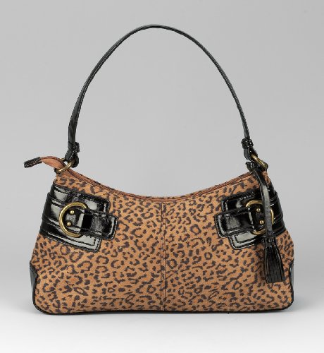 Animal Print Tassle Shoulder Bag