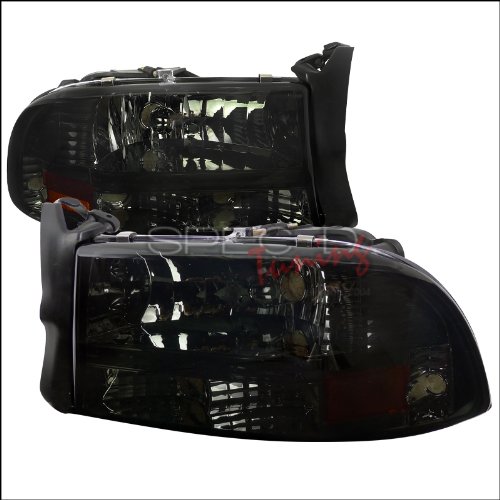Dodge Dakota/ Durango Slt R/T Headlights W/Bumper Lights 1Pc. Smoked