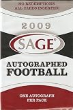 2009 Sage Autographed Football Cards HOBBY Pack (1 Autographed Card in EVERY Pack)